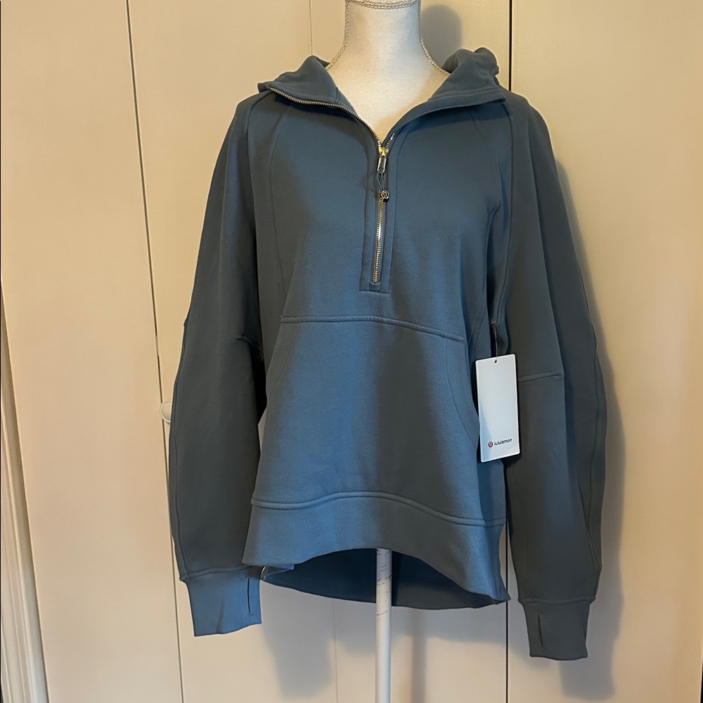 lululemon Scuba Oversized Half-Zip Hoodie *Long | Steel Blue/Gold